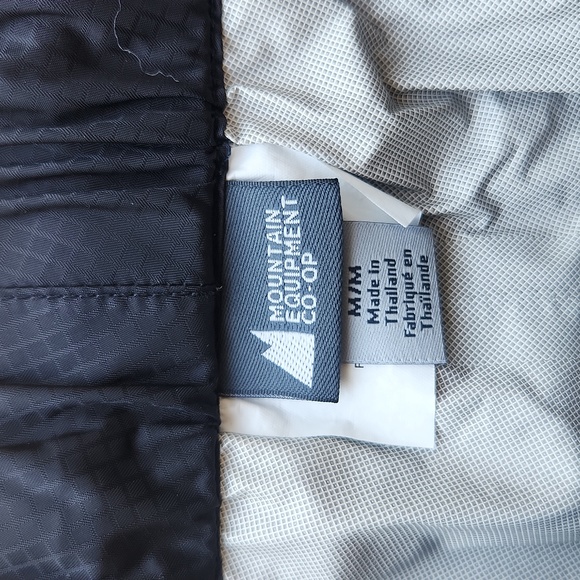 MEC Black Splash Windbeaker Pants Zipper Side Unisex Sz Men's Medium - Picture 11 of 13